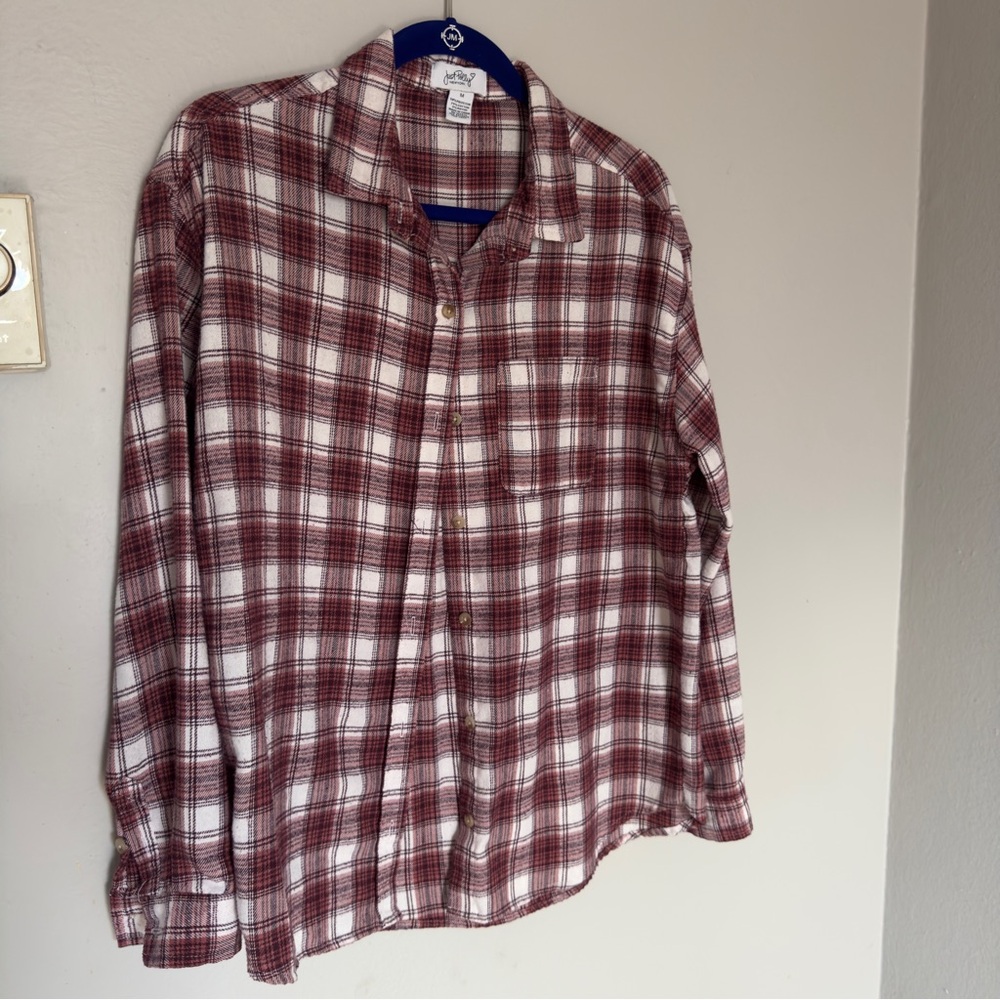 Plaid Shirt - Red and White